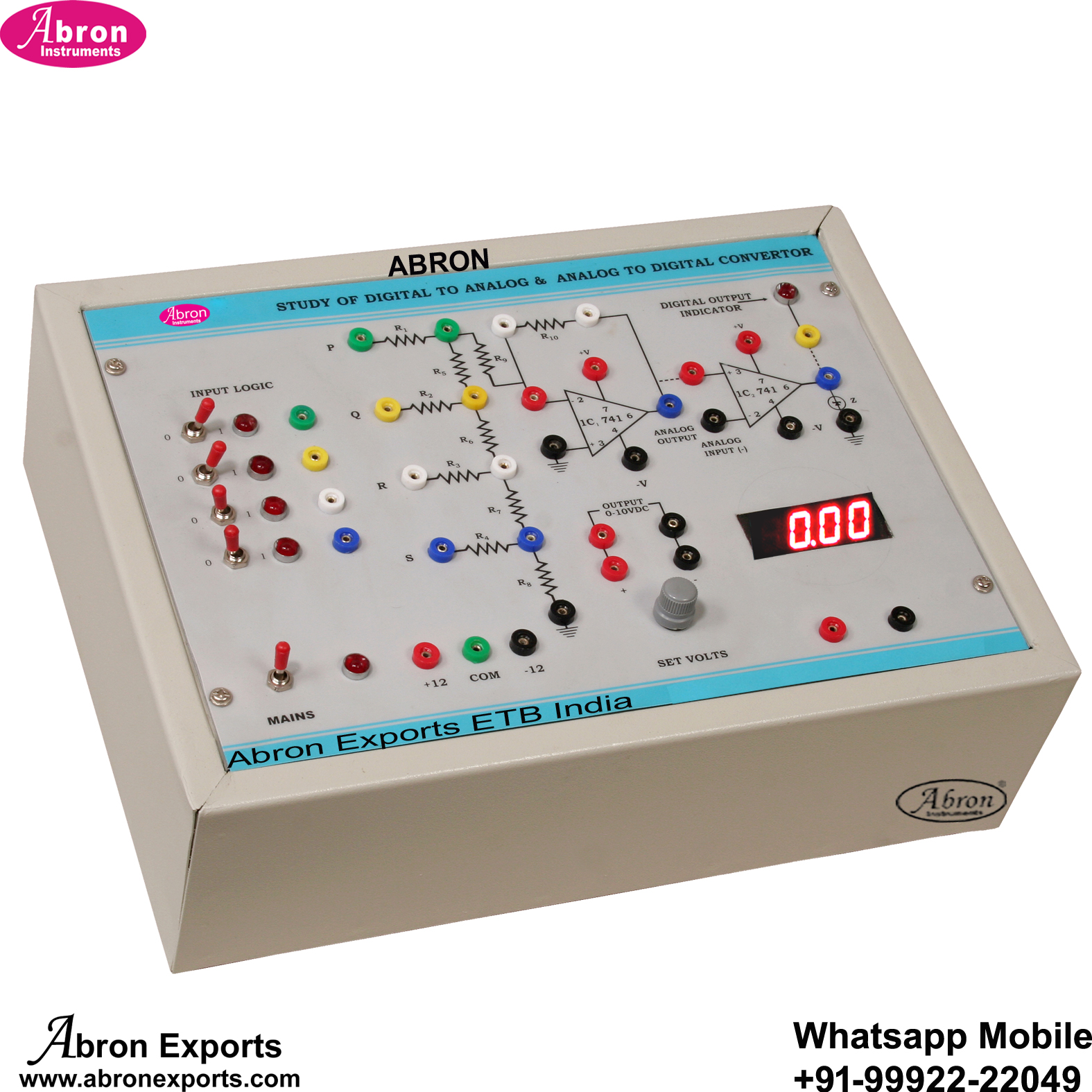 Analog To Digital and to Analogue A to D to A Convertor Trainer kit with wire power supply in box  AE-1202DA